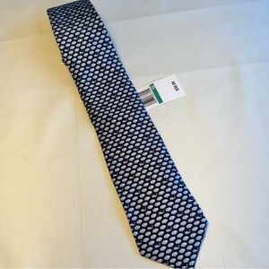 Vineyard Vines Navy and White Footballs Printed Tie Moonshine Silk NWT